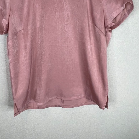 Lovers+ Friends Women's Crewneck Blouse Top Short Sleeve‎ Pink Size Small - Picture 5 of 11